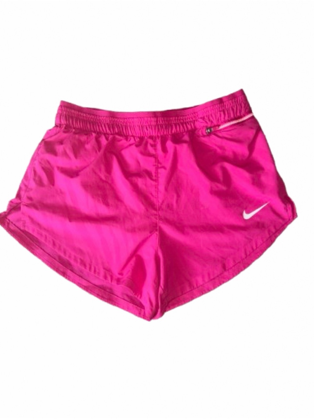 Nike Women's Hot Pink Running Shorts medium zippered pocket